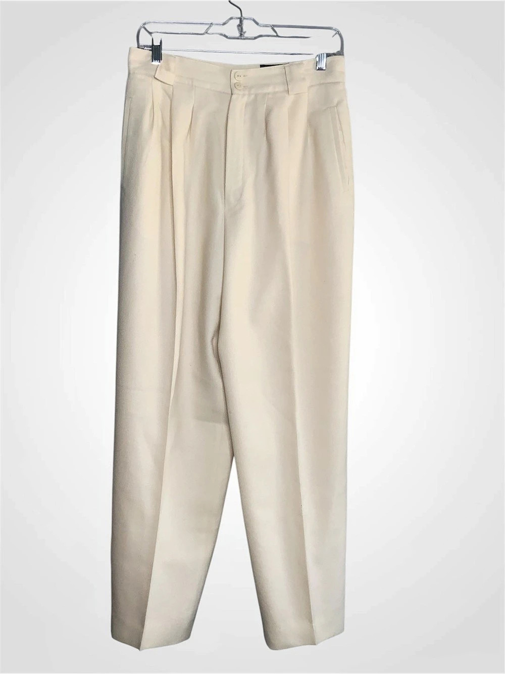 Vintage 80’s Giorgio Sant Angelo 100% Wool Lined Ivory Pants 12L